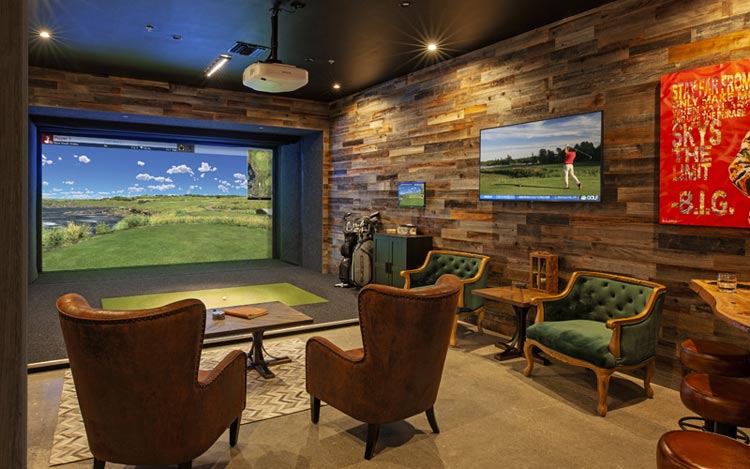 Golf simulato Pro Series location example: home Golf simulato Pro Series location example: home