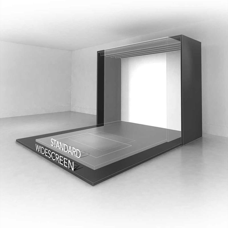 Standard and wide screen option Standard and wide screen option