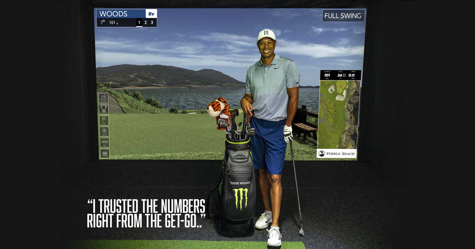 Tiger Woods with Full Swing Golf Simulator Tiger Woods with Full Swing Golf Simulator